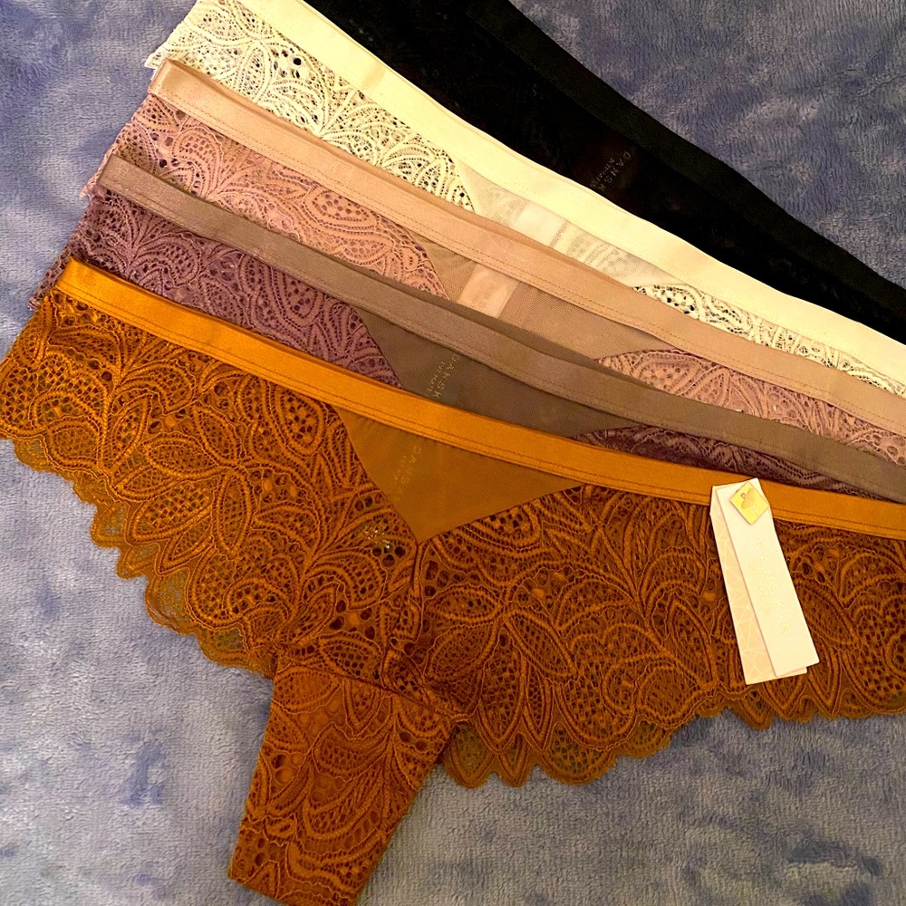 NWT Beautiful Luxe sexy 5 lace pantie set
